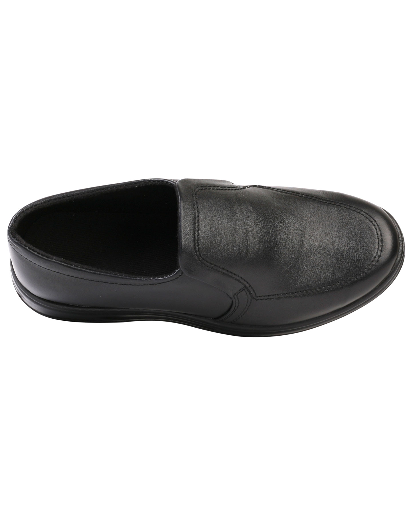 Туфли мужские на резинке черные иск. кожа — Магеллан